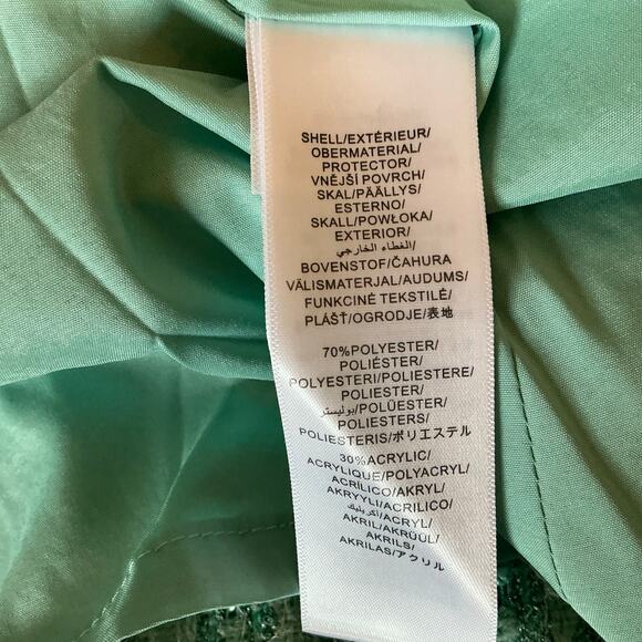 Adrianna Papell Sequined Boucle Fit and Flare Cocktail Dress Green Size 6 Midi - Picture 10 of 14